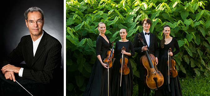 Henk Guittart probt mit dem Rusquartet